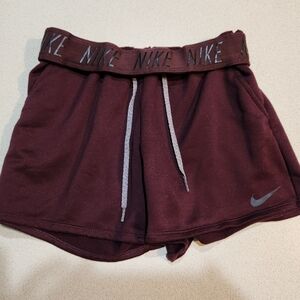 Maroon Size Small Drawstring Nike DRI-FIT Shorts